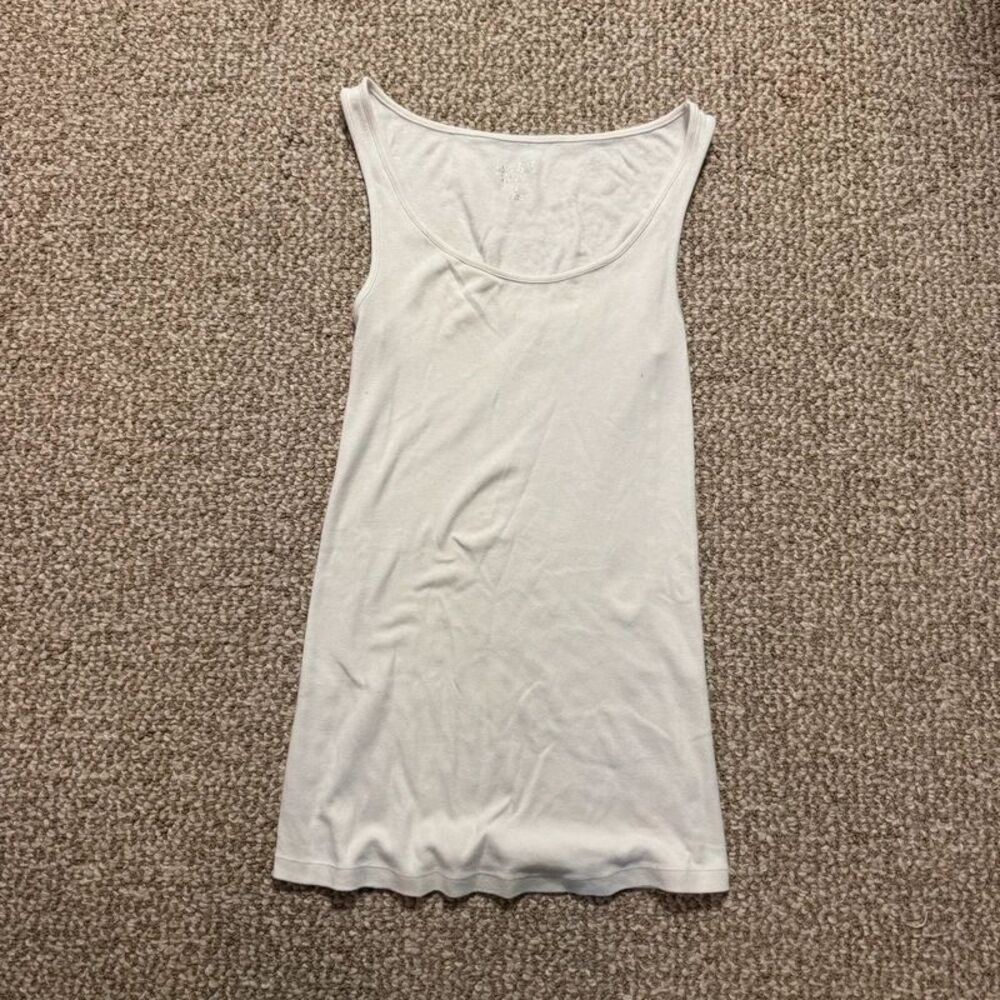 Isabel Maternity Tank Top White Basic Scoop Neck Size Small